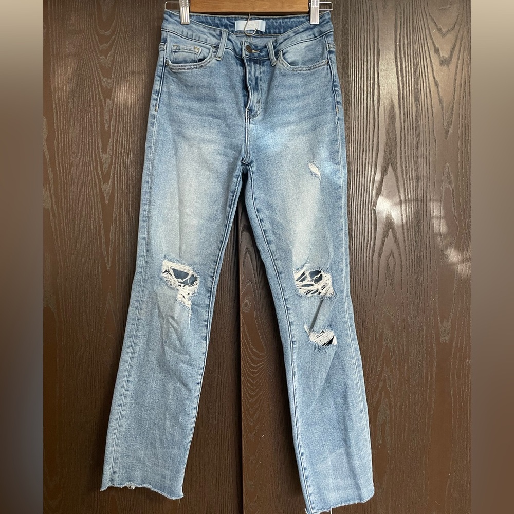 Vervet straight leg ripped jeans